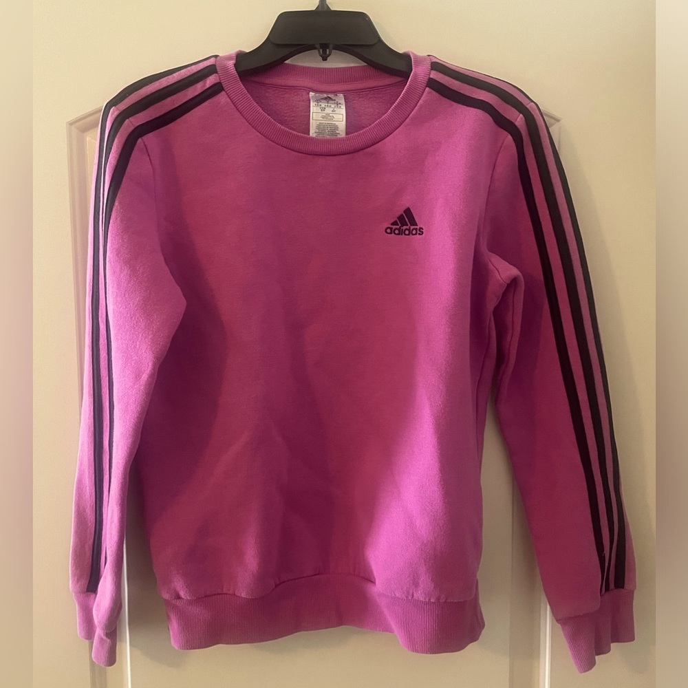 Adidas women’s pink crewneck sweatshirt, size small